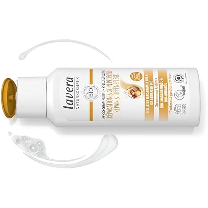 lavera بلسم للإصلاح والعناية العميقة - خالي من السيليكون - إصلاح مكثف ورعاية غنية - نباتي - مستحضرات تجميل طبيعية - 200 مل - Image 2